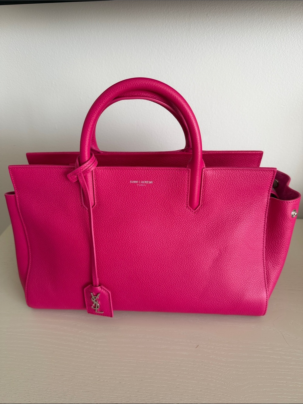 YSL Pink Rectangle Sac de Jour Bag
